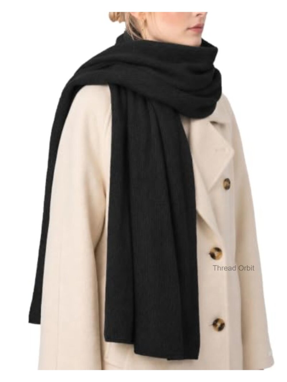 Wool Blend Chunky Blanket Scarf Shawl Wrap for Women